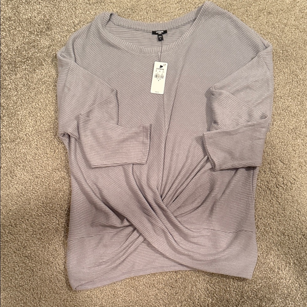 Express Rib Twist Front Top NWT